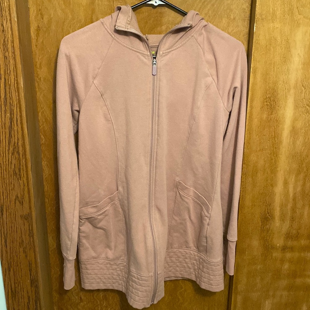 Pink Tek Gear Full-Zip Workout Hooded Jacket (Small)